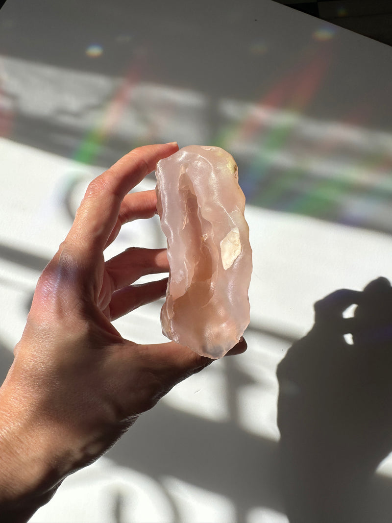 Pink Mongolian Agate Crystal