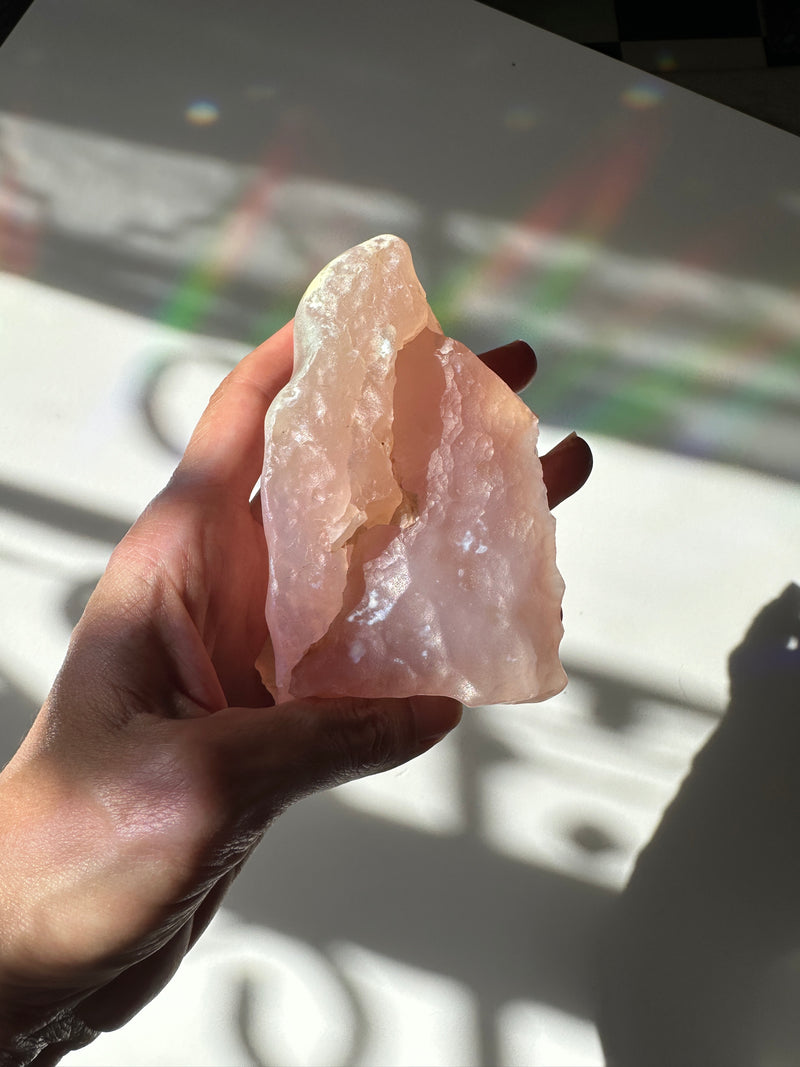 Pink Mongolian Agate Crystal