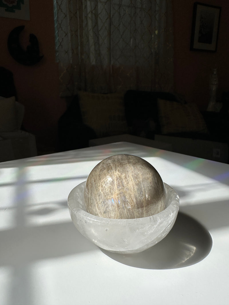 Clear Quartz Crystal Bowl
