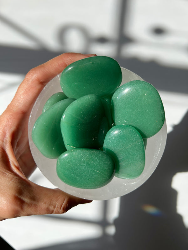 Green Aventurine Discs Pocket Stone